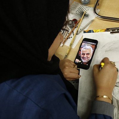 کارگاه خلق اثر نقاشی سردار سلیمانی در بیرجند برگزار شد